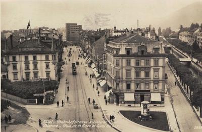 Zentralplatz und Bahnhofstrasse in Biel