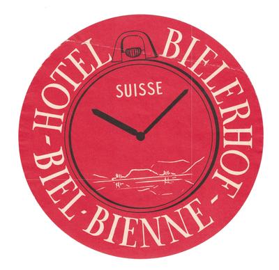 Bierdeckel, Hotel Bielerhof Biel Bienne