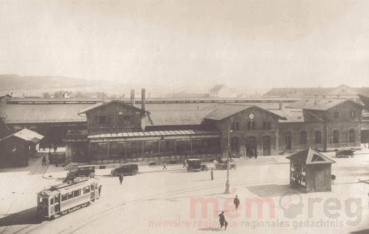 La deuxième gare de Bienne, vers 1922