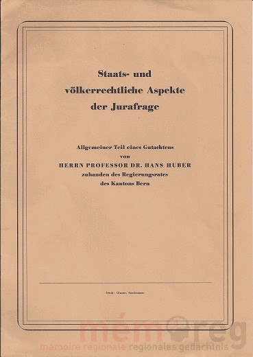 Staats- und völkerrechtliche Aspekte der Jurafrage