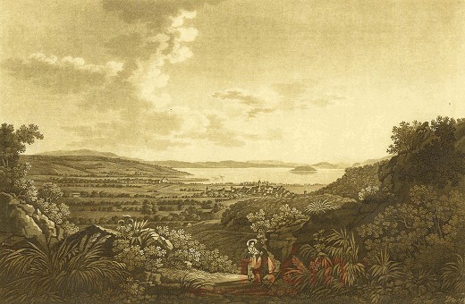 Une vue de la ville de Bienne et du lac de Bienne