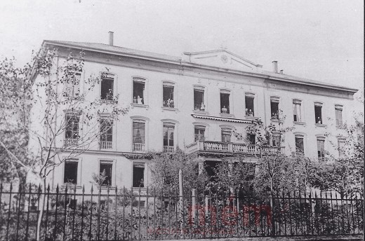 Das Spital im Pasquart in Biel, um 1900