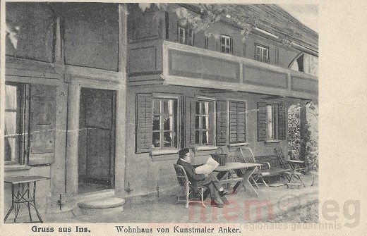 La maison du peintre Anker à Anet, vers 1906