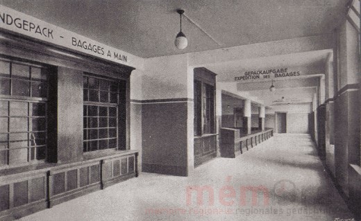 Schalter für Handgepäck und Expressgut im Bieler Bahnhof, 1923