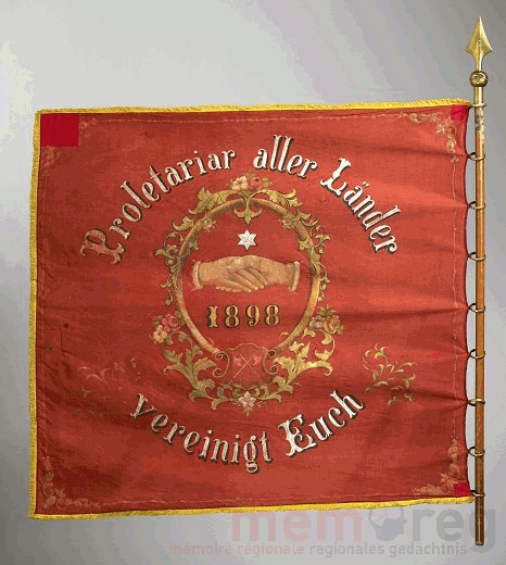 Fahne der Gewerkschaft der Bieler Holzarbeiter, 1898