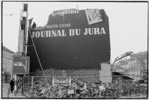 Démolition de l'aire Gassmann à Bienne