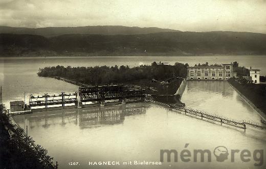 La centrale électrique de Hagneck, vers 1930