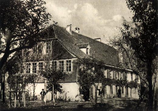 Das Schädelismatt-Gut in Biel, um 1870
