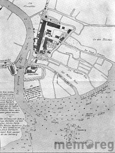 Plan de la ville de Nidau, vers 1830