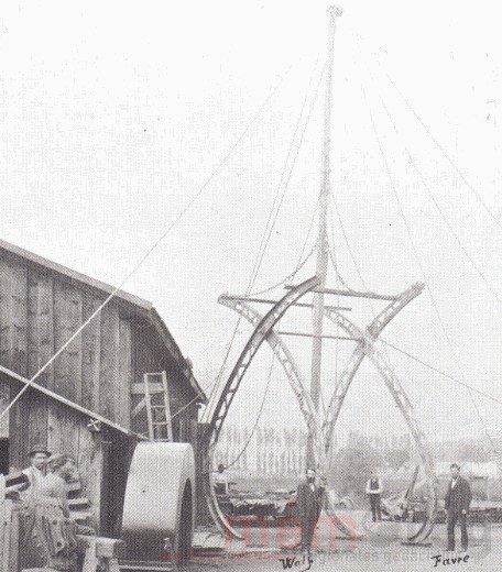 Die Zange, mit der die Neptun gehoben wurde, um 1880