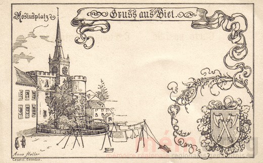 La place Rosius à Bienne, vers 1910
