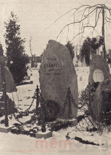 Jakob Stämpflis Grab auf dem Bremgartenfriedhof in Bern